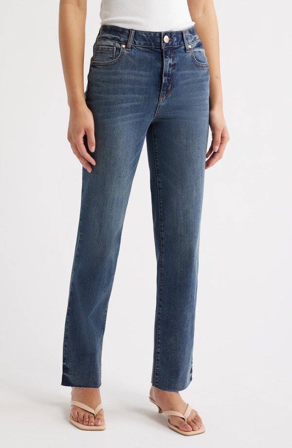 1822 デニム レディース ボトムス デニムパンツ ストレート ハイウエスト ジーンズ 1822 Denimagic Waistband High Waistraight Leg Jeans Allentown