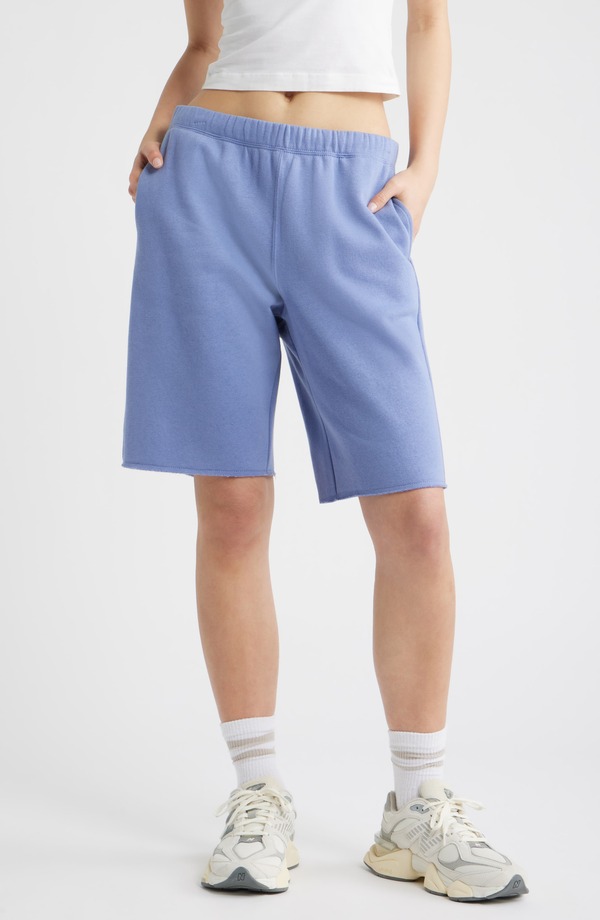 ビーピー レディース ボトムス ハーフパンツ・ショーツ ショートパンツ フリース BP. Long Fleece Sweat Shorts Blue Frost ブルー