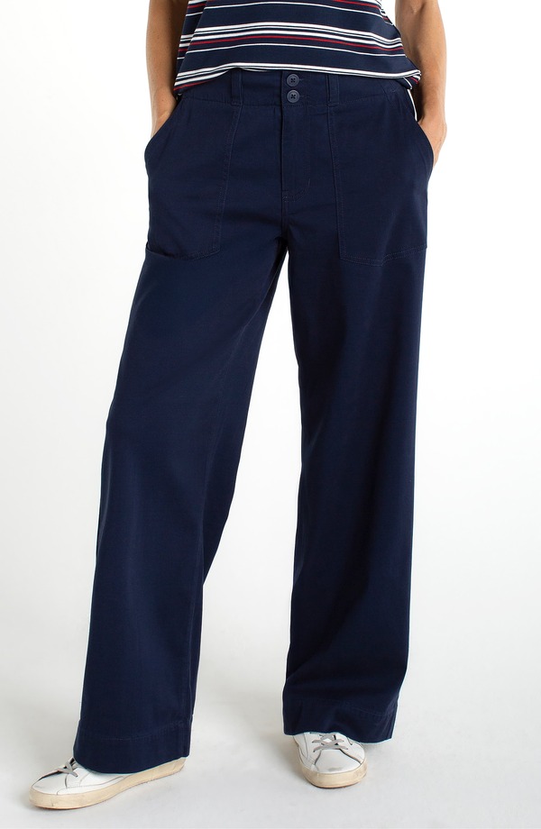 リヴァプール ロサンゼルス レディース ボトムス レギンス ワイドレッグ パンツ Liverpoolos Angeles Utility Patch Pocket Wide Leg Pants Deep Midnight｜ReVida 店