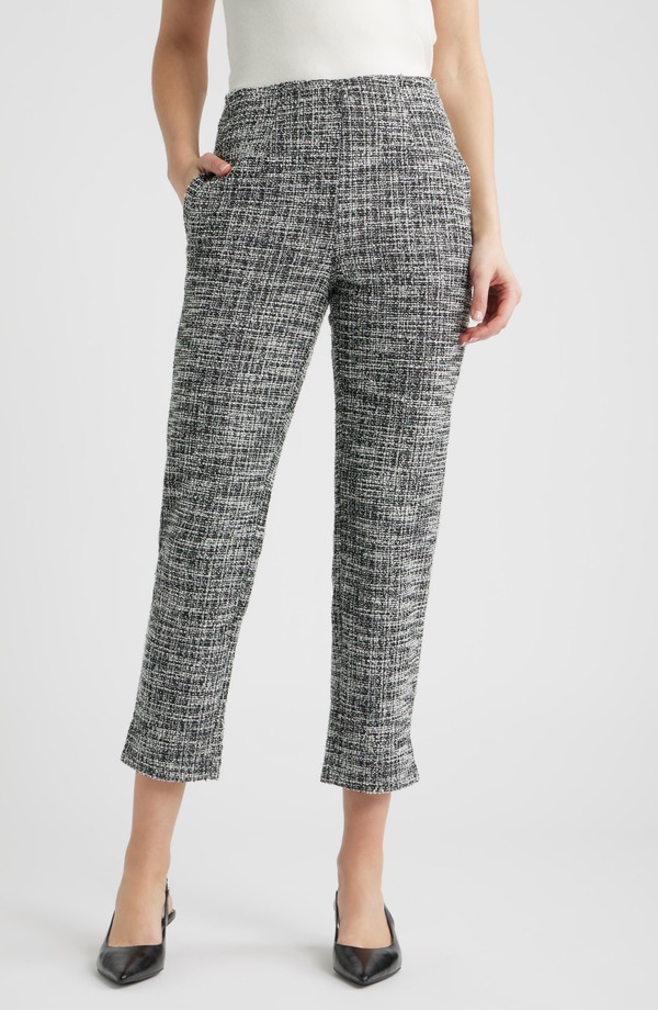 ヒュー レディース ボトムス カジュアルパンツ Hue Stretch Boucl Skimmer Pants Black ブラック|ReVida 店