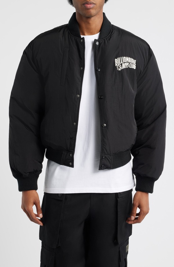 ビリオネアボーイズクラブ メンズ アウター ジャケット・ブルゾン Billionaire Boys Club Puffer Baseball Jacket Black ブラック