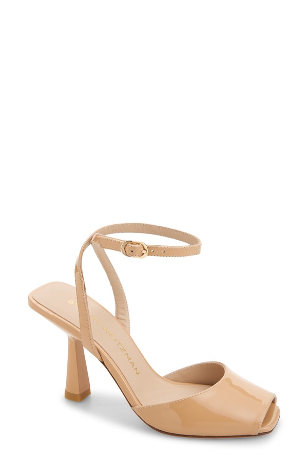 スチュアート ワイツマン レディース シューズ 踵 サンダル アンクル Stuart Weitzman Val Ankle Strap Sandal Adobe