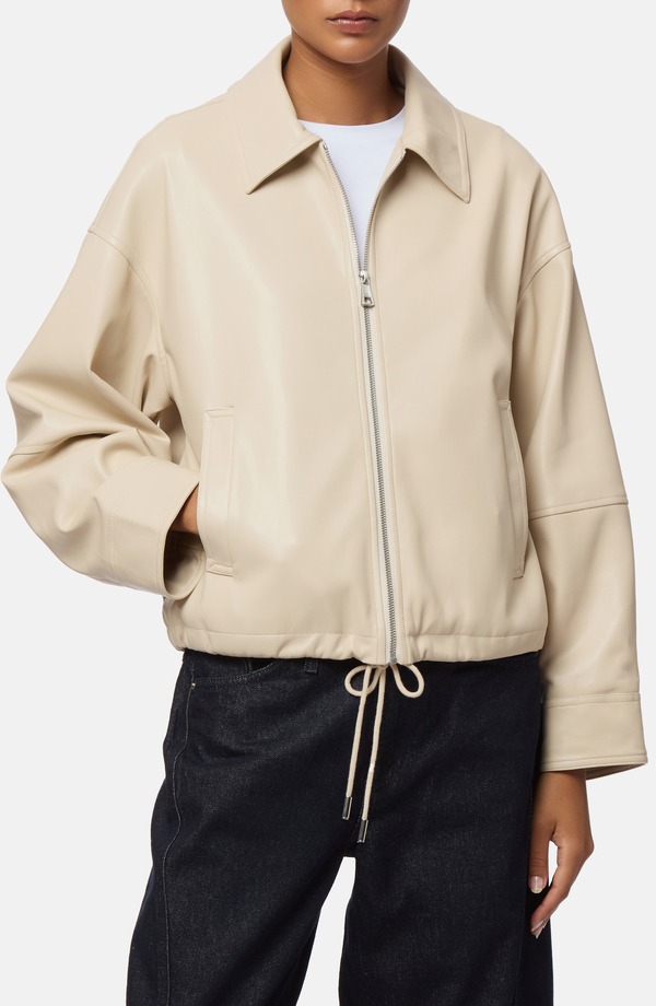 アパリス レディース アウター ジャケット・ブルゾン レザー フェイクレザー Apparis Ada Faux Leather Bomber Jacket Latte