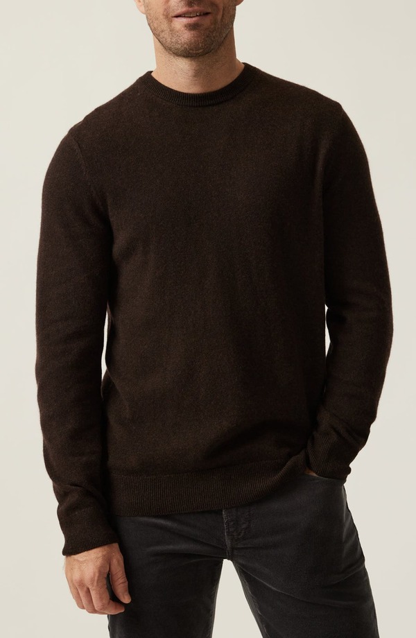 ３４ヘリテージ メンズ アウター パーカー・スウェット クルーネック ウール セーター シルク 34 Heritage Cashmere, Silk & Wool Crewneck Sweater Brown ブラウン｜ReVida 店 58,680円