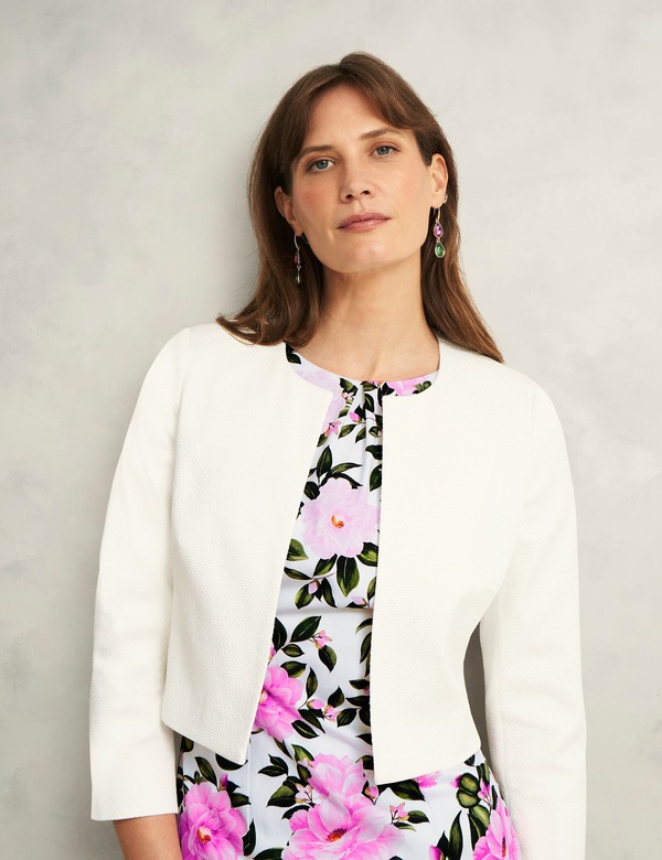 ホッブスロンドン レディース アウター ジャケット・ブルゾン HOBBS LONDON Elize Bolero Ivory アイボリー