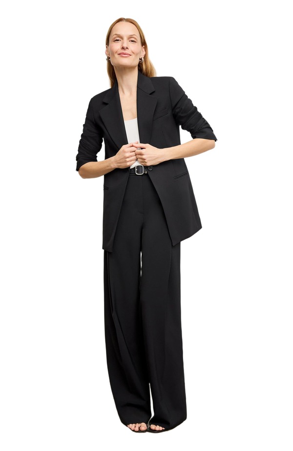エムエメウラフール レディース アウター ジャケット・ブルゾン ウール ブレザー M.M.LaFleurossi Executive Blazer - Washable Wool Twill Black ブラック