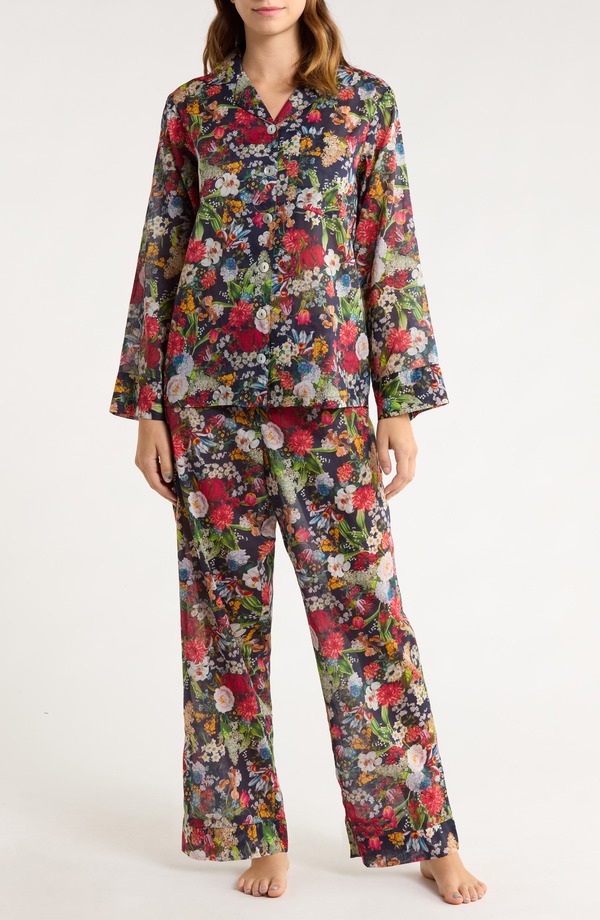 パピネール レディース アンダーウェア ナイトウェア コットン Papinelle Holly Cotton Voile Pajamas Navy ネイビー