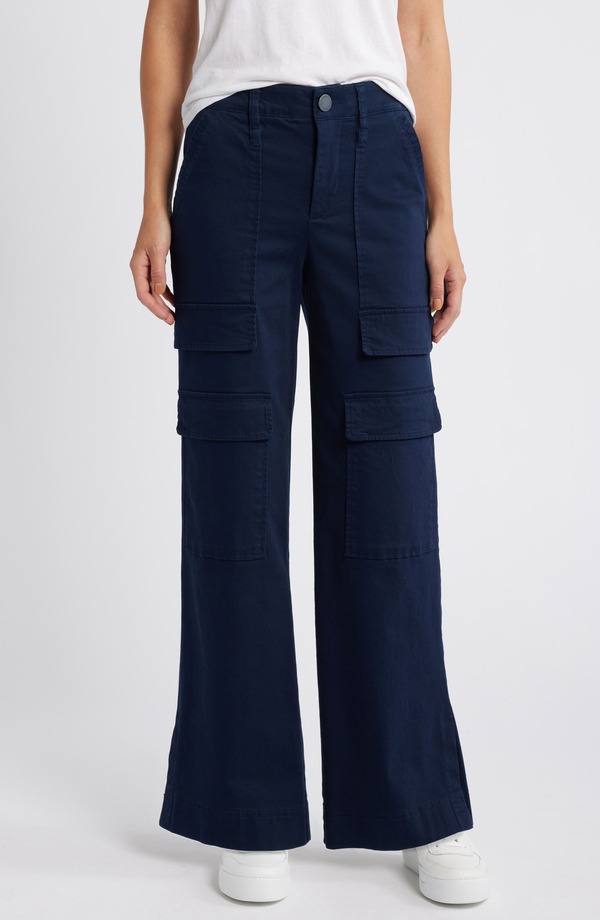 ウィット&ウィズダム レディース ボトムス カジュアルパンツ ワイドレッグ Wit & Wisdom Skyrise Wide Leg Utility Pants Navy ネイビー