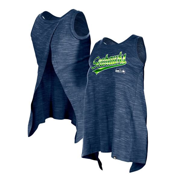 ニューエラ レディース トップス シャツ Women's New Era College Navy Seattle Seahawkspace Dye Active Tank Top Navy ネイビー
