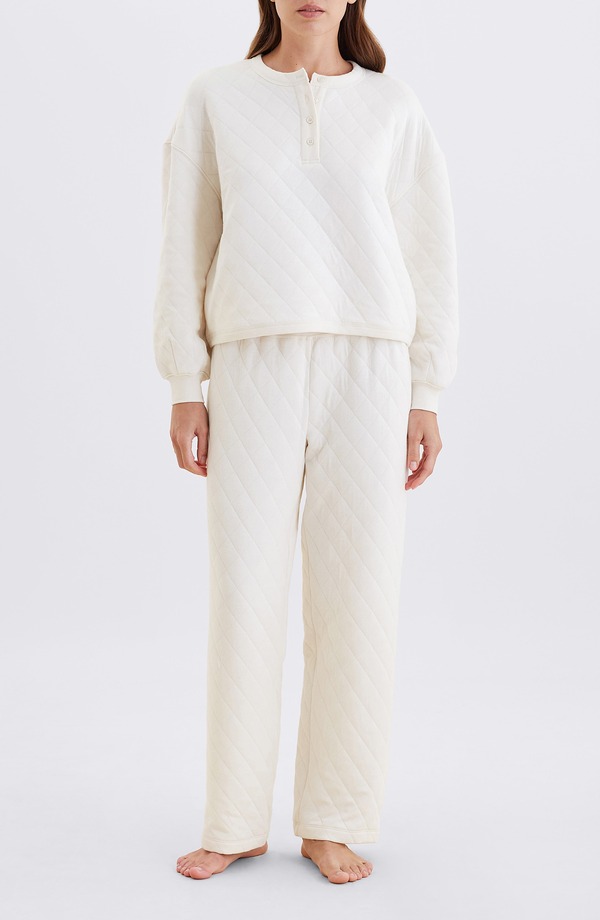 パピネール レディース アンダーウェア ナイトウェア キルティング コットン Papinelle Quilted Cotton Pajamas Ecru エクリュ 20,790円