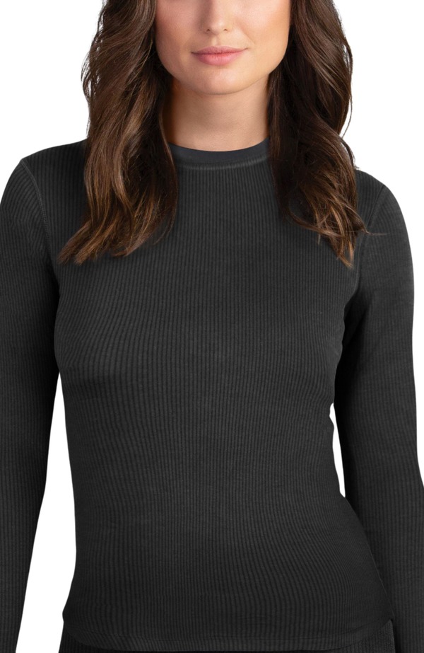 ワトソンズ レディース トップス シャツ Watson's Women's Therma Rib Long Sleeve Thermal Crew Black ブラック