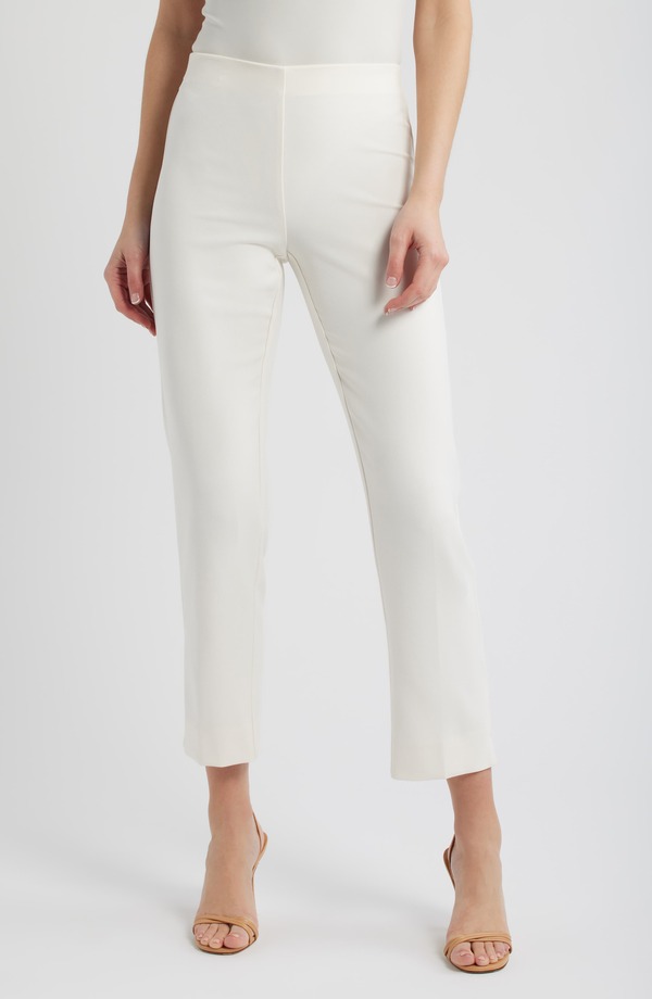 アンクライン レディース ボトムス デニムパンツ アンクル Anne Klein Hollywood Waist Ankle Pull-On Pants White Dove ホワイト