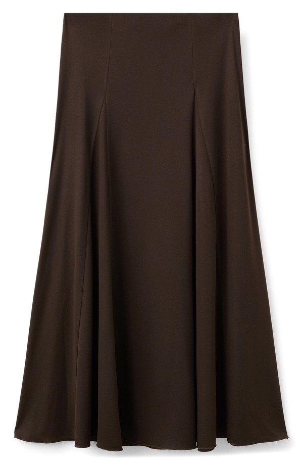マンゴ レディース ボトムスカート MANGOdette Godet Pleat Skirt Brown ブラウン