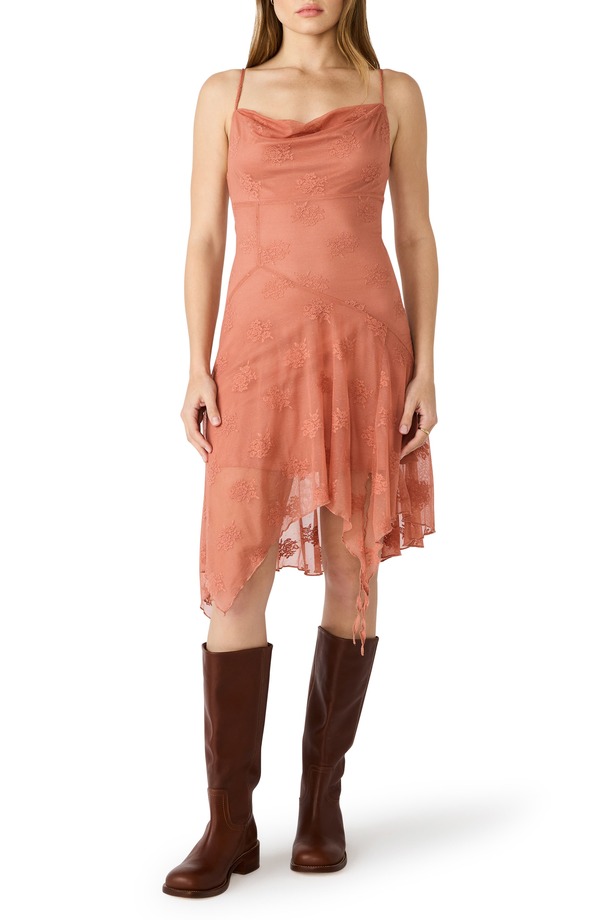 スティーブ マデン レディース トップス ワンピース 刺繍 Steve Madden Corina Embroidered Slipdress Canyon Rose