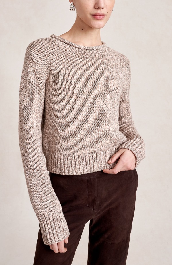 ラ リーニュ レディース アウター パーカー・スウェット ミニ プルオーバー La Ligne Marled Mini Marina Sweater Marled Tan タン