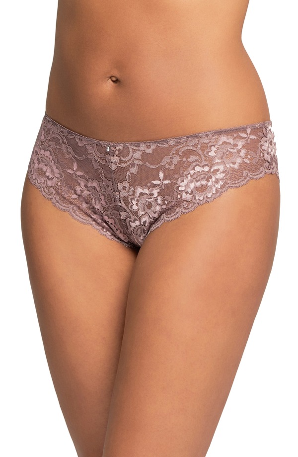 モン電話を掛ける インティメイツ レディース アンダー御召しもの ズボン下 スピード競技 Montelle Intimates Brazilian Lace Panties Almond Spice