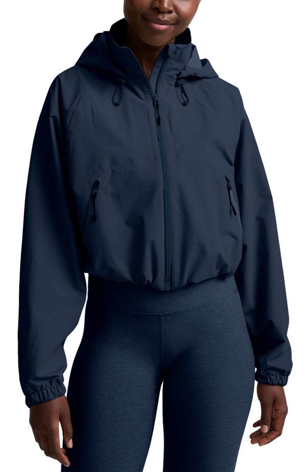 ビヨンドヨガ レディース アウター ジャケット・ブルゾン Beyond Yoga Cloudburst Adjustable Hooded Crop Jacket Nocturnal Navy ネイビー