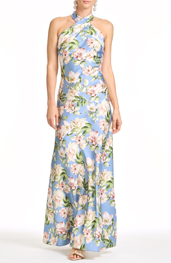サーチンアンドバビ レディース トップス ワンピース フラワー柄 フラワー ホルター Sachin & Babi Laurant Floral Halter Gown Twilight Camellias