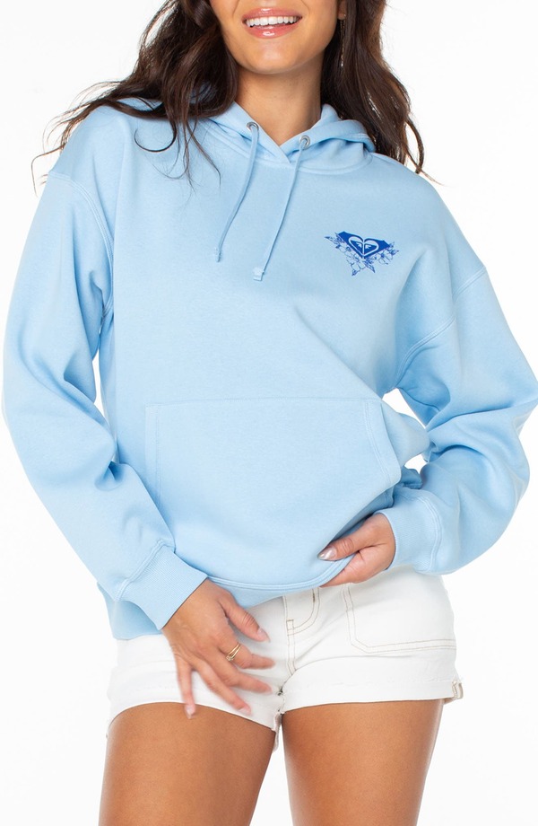 ロキシー レディース アウター パーカー・スウェット グラフィック Roxy Wailea Oversize Graphic Hoodie Airy Blue 青み