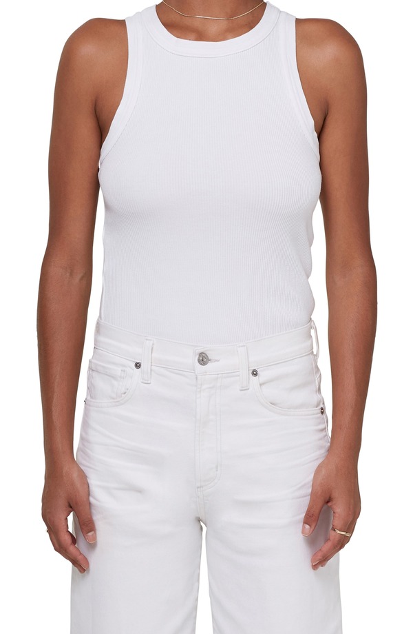 シチズンズ オブ ヒューマニティ レディース トップス シャツ Citizens of Humanity Isabel Rib Racerback Tank White ホワイト
