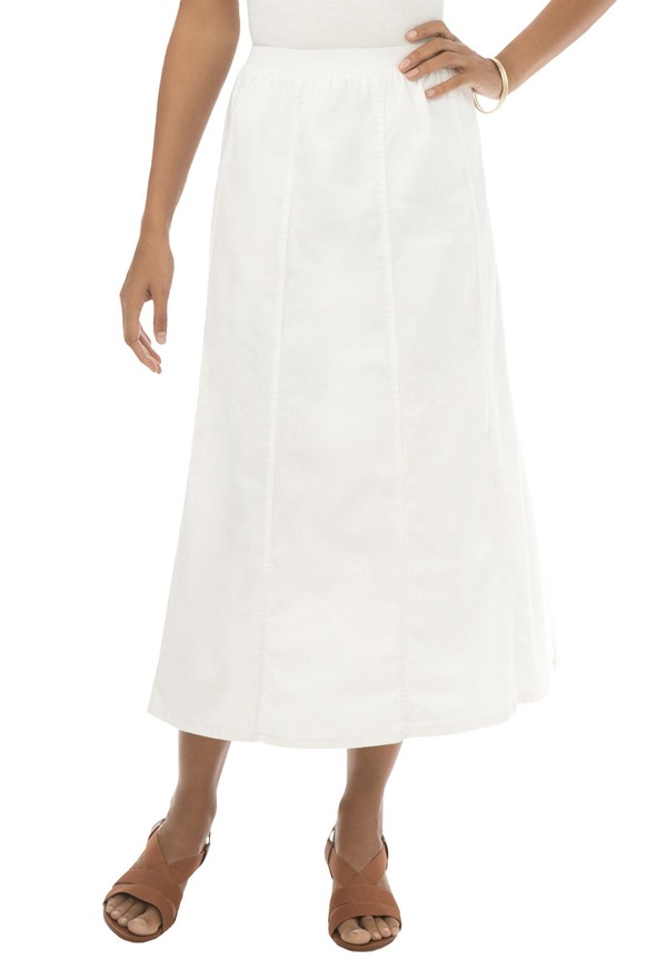 ジェシカロンドン レディース ボトムス デニムパンツ スカート Jessica London Stretch Denim Jegging Skirt White ホワイト|ReVida 店