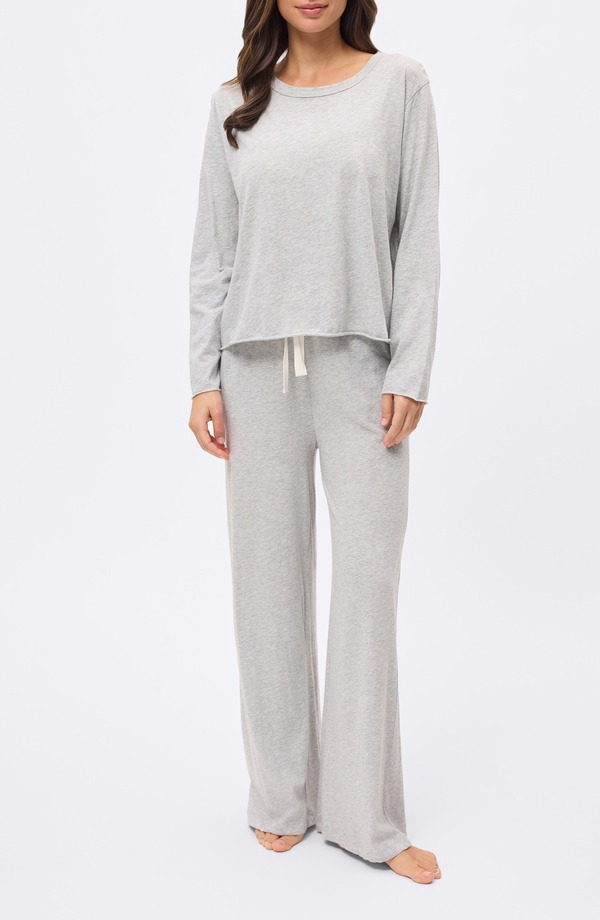 パピネール レディース アンダーウェア ナイトウェア コットン Papinelle Jada Long Sleeve Organicotton Pajamas Grey グレー