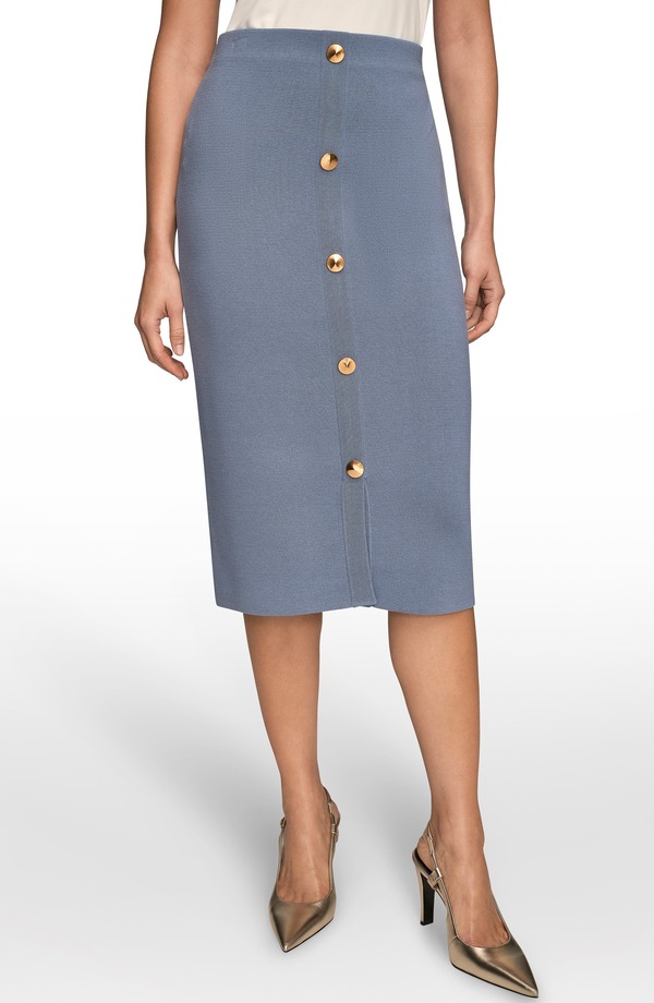 ダナ キャラン ニューヨーク レディース ボトムスカート ニット Donna Karanew York Faux Button Knit Pencil Skirtempest
