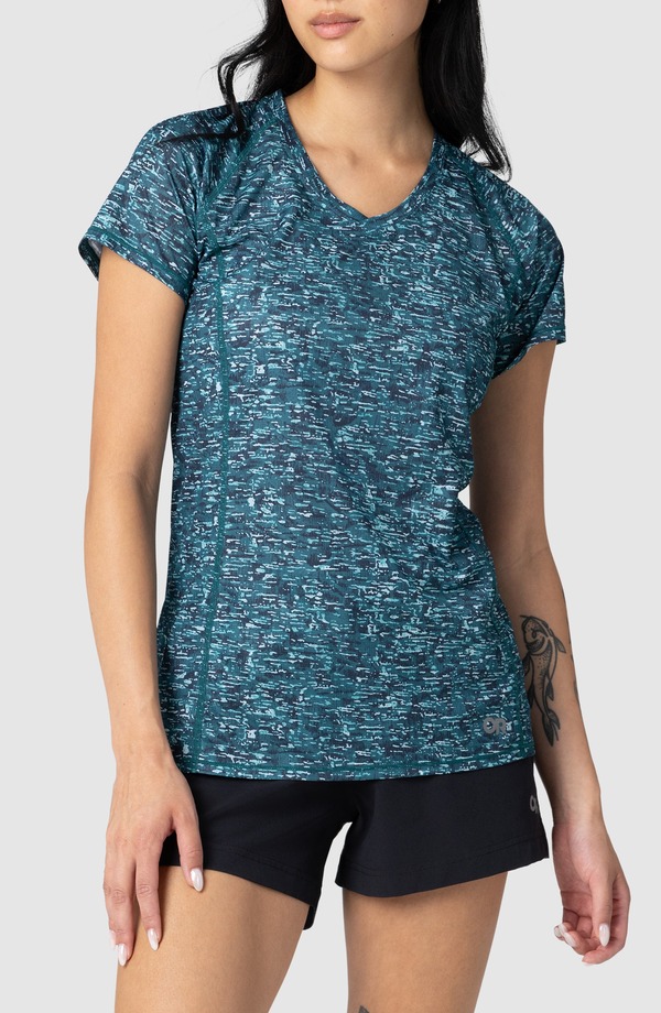 アウトドア問い合わせ レディース トップス プルオーバー Outdooresearch Echo Performance T-Shirt Mallard Traverse Print