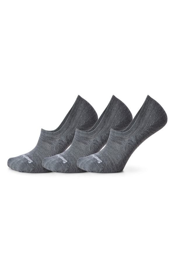 スマートウール レディース アンダーウェア 靴下 Smartwool Everyday 3-Pack Wool Blend No Show Socks Medium Gray グレー