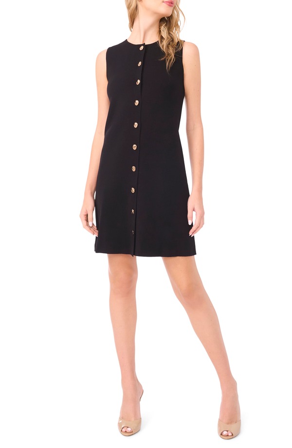 テッドベーカー レディース トップス ワンピース ミニ ノースリーブ Ted Baker Loisleeveless Button-Up Minidress Rich Black ブラック