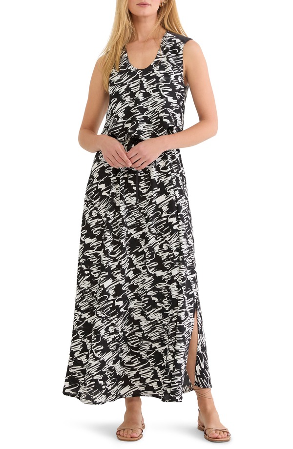 ニックプラスゾーイ レディース トップス ワンピース A ライン プリント NIC+ZOE Margot Cursive Print A-Line Dress Black Multi ブラック｜ReVida 店