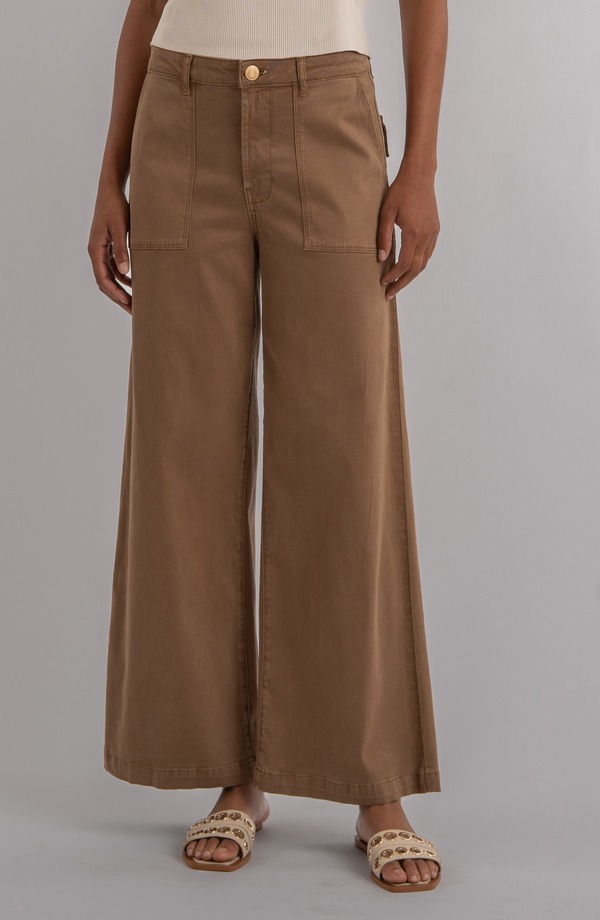 カットフロムザクロス レディース ボトムス レギンス ワイドレッグ ハイウエスト パンツ アンクル KUT from the Kloth Meg High Waist Ankle Wide Leg Pantsaddle Brown ブラウン