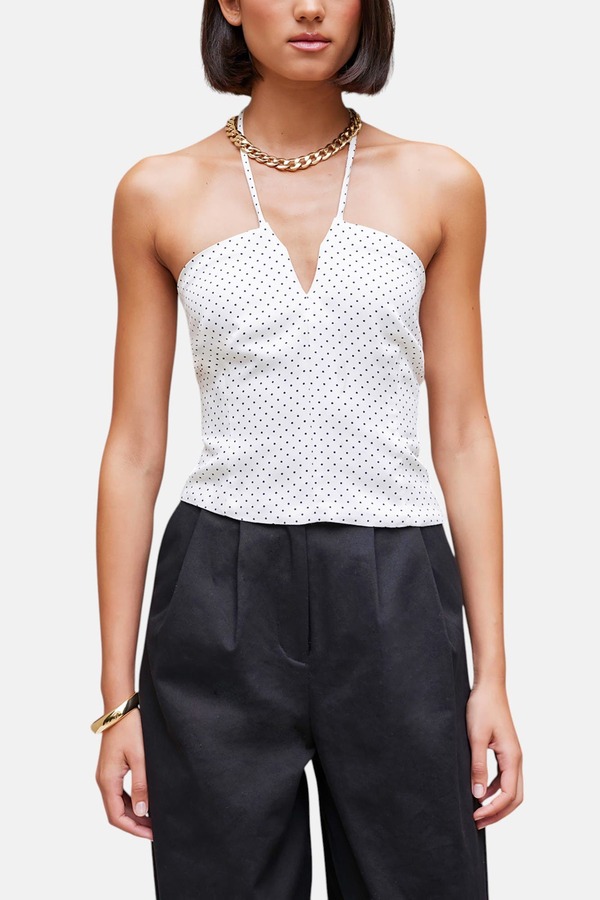 ビショップアンドヤング レディース トップス シャツ ホルター Bishop + Young Seaside Halter Top Micro Polka Dot ドット