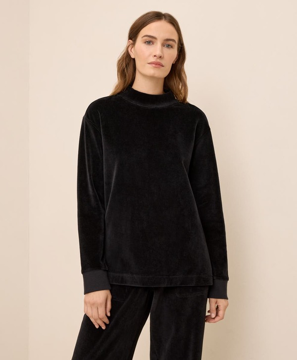 パクト レディース アウター パーカー・スウェット コットン Pact Organicotton Pure Velour Cozy Pullover Black ブラック｜ReVida 店