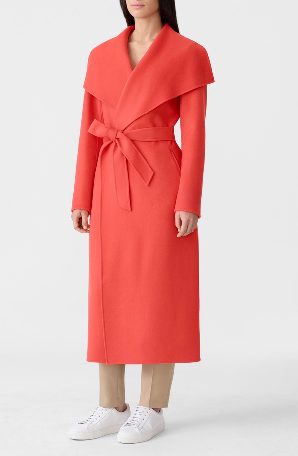 マッカージュ レディース アウター ジャケット・ブルゾン ウール コート Mackage Mai Woolong Wrap Coat Papaya