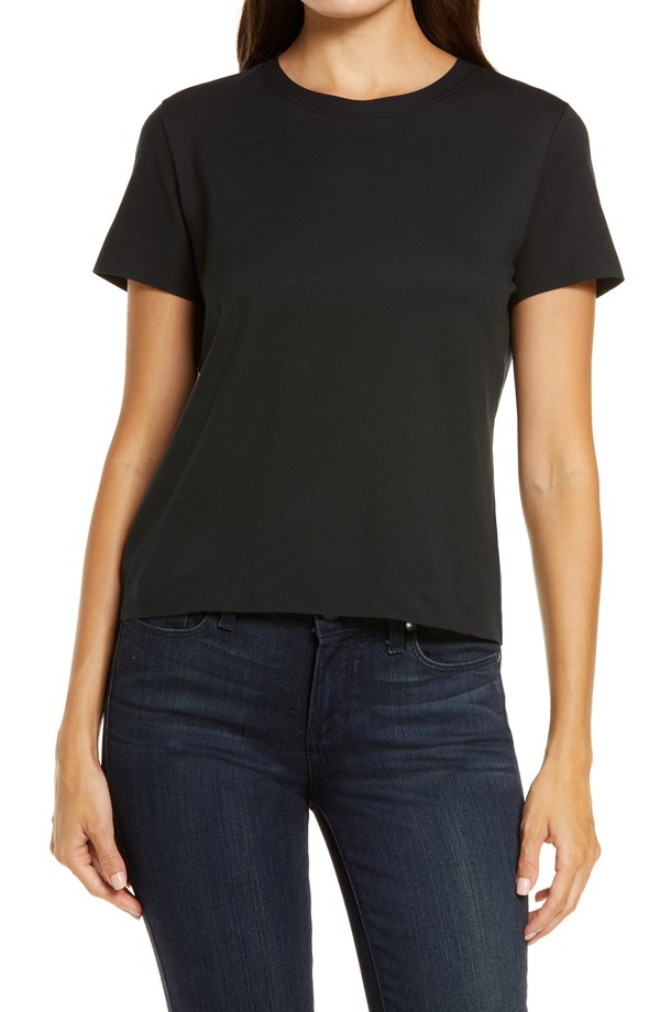コマンドー レディース トップス Tシャツ クルーネック Commando Essential Crewneck Tee Black ブラック|ReVida 店