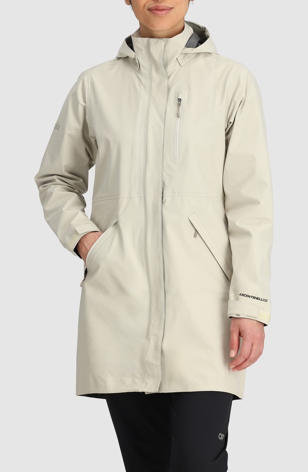 アウトドアリサーチ レディース アウター ジャケット・ブルゾン Outdooresearch Aspire 3L Waterproof & Windproof Jacket Oyster｜ReVida 店