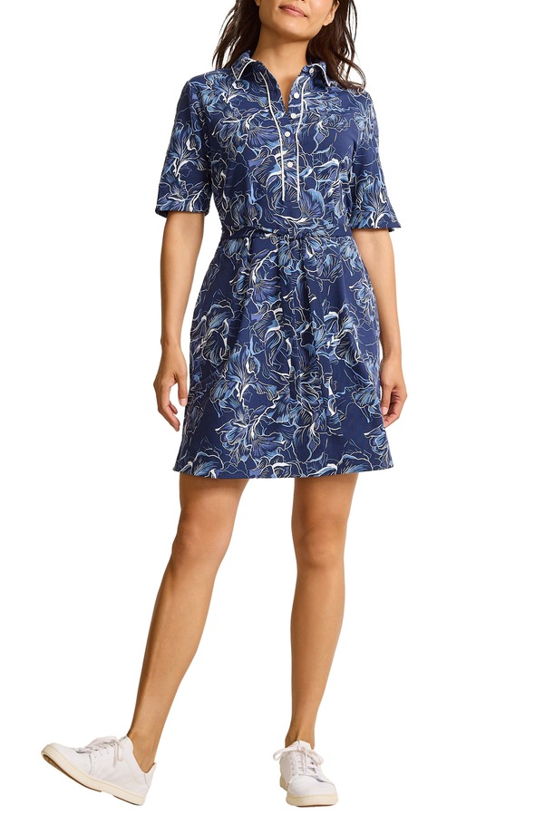 トッミーバハマ レディース トップス ワンピース シャツ Tommy Bahamaubrey Sapphire Tie Waist Shirtdress Coastline サファイア