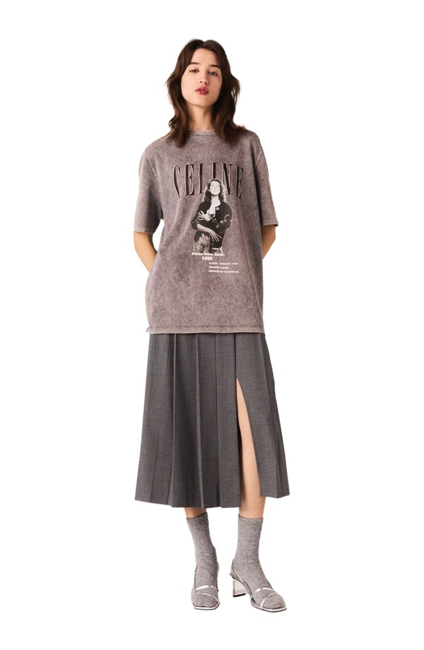 マージュ レディース トップス Tシャツ maje x Cline Dion T-shirt Grey グレー
