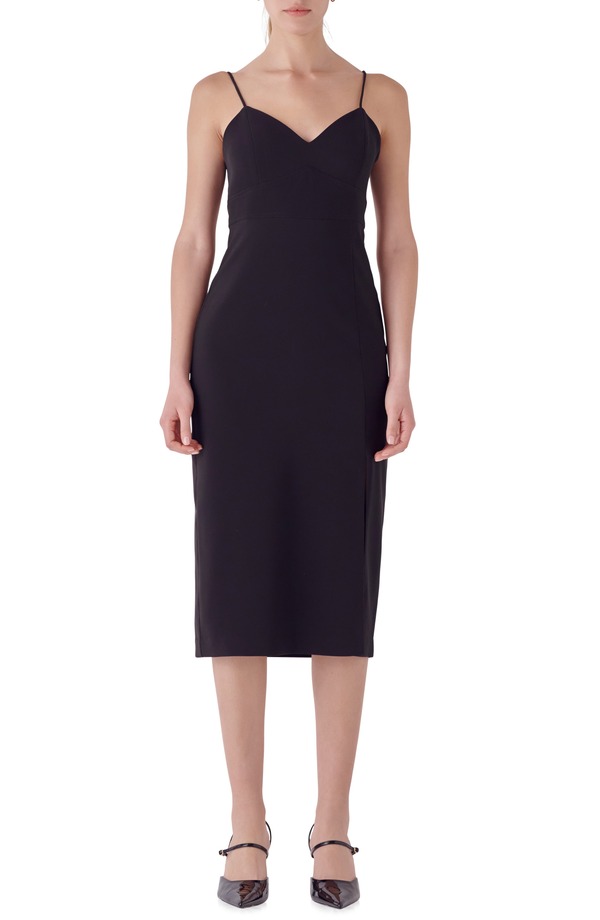 エンドレスローズ レディース トップス ワンピース ミディ Endless Rose Strappy Midi Sheath Dress Black ブラック