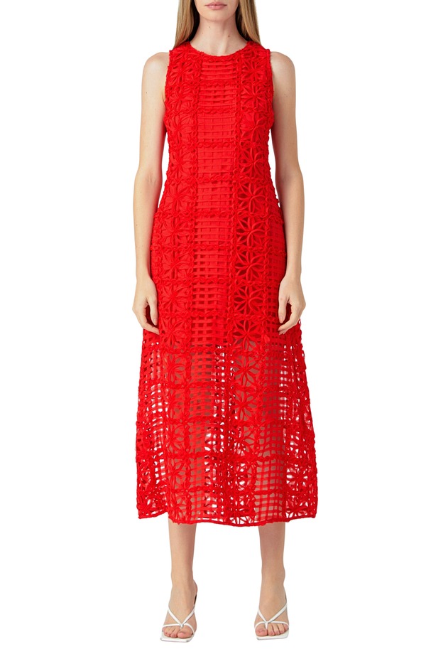 エンドレスローズ レディース トップス ワンピース ノースリーブ マキシ Endless Rose Textured Sleeveless Maxi Dress Red レッド 35,620円