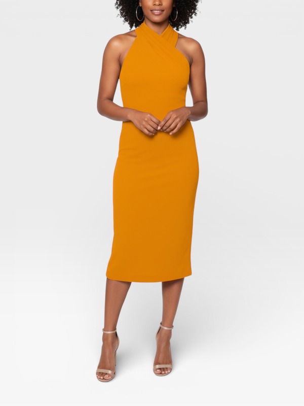 レイチェル ロイ レディース トップス 衣装 midi ホルター RACHEL Roy Harland Crossover Halter Midi Dress Honey