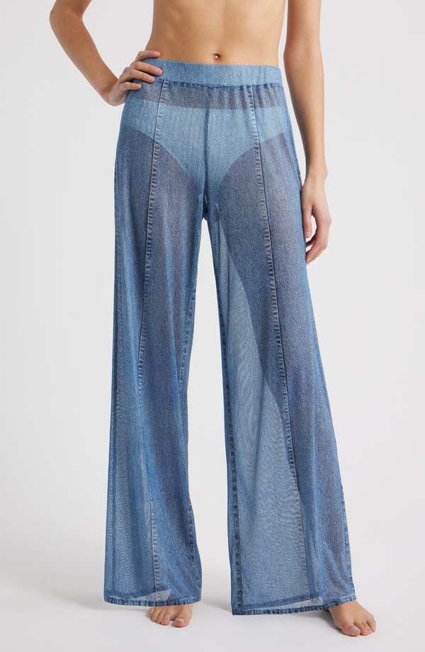 ラグアンドボーン レディース ボトムス レギンス ワイドレッグ メッシュ ズボン下 rag \u0026 bone ルビジウム Miramar Mesh Wide Leg Cover-Upants Minet