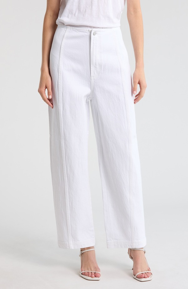 ピストーラ レディース ボトムス デニムパンツ ストレート ハイウエスト アンクル ジーンズ Pistola Blair High Waist Ankle Straight Leg Jeans Vivid White ホワイト|ReVida 店