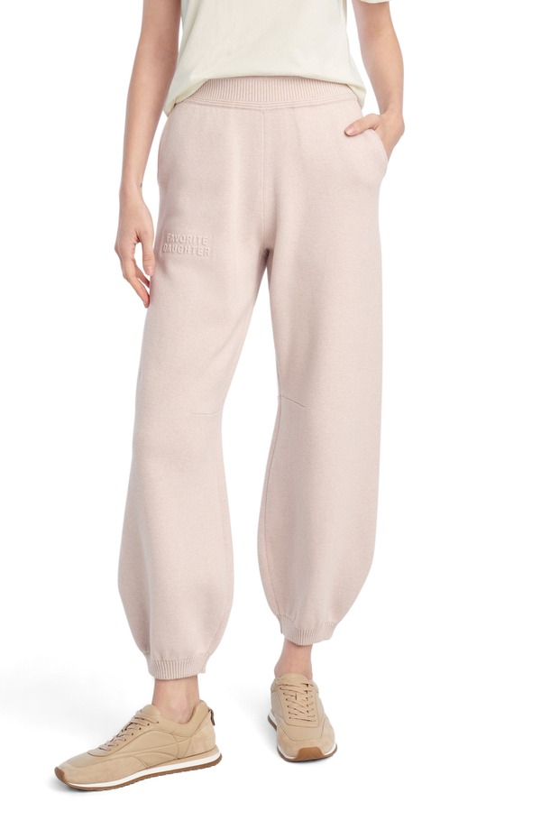 フェイバリット ドーター レディース ボトムス レギンス 綿織物 ジョガーパンツ Favorite Daughter The Fatigue Sisters Barreleg Cotton \u0026 Cashmere Joggers Blush Pink さくら色