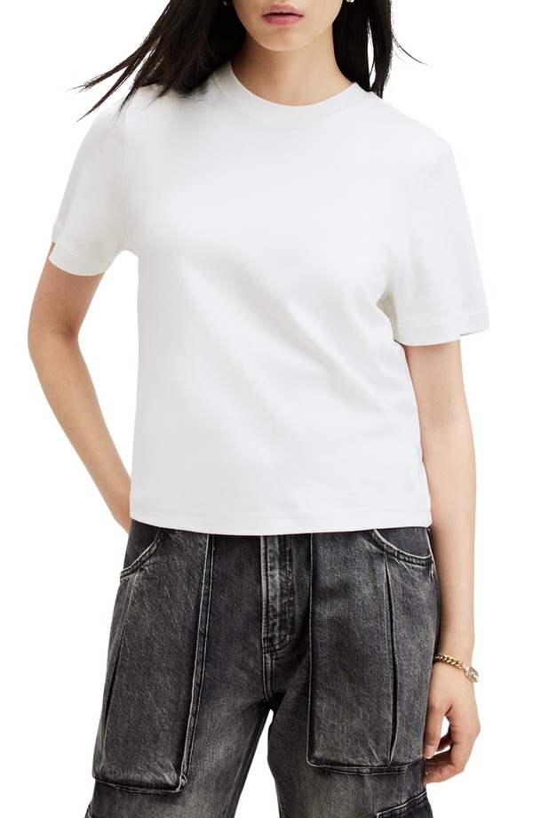 オールセインツ レディース トップス プルオーバー 労働者の一団素っ首 AllSaints Lisa Crewneck T-Shirt White 白いこと