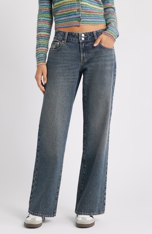 パクサン レディース ボトムス デニムパンツ ジーンズ PacSun Zoe Girlfriend Jeans Dark Indigo インディゴ