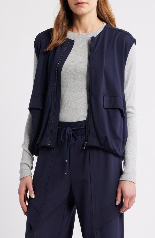 ウィット&ウィズダム レディース トップス シャツ ベスト ニット Wit & Wisdom Knit Zip-Up Vest Navy ネイビー 23,100円
