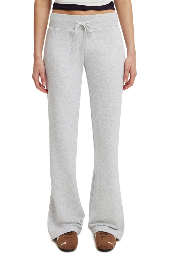 コットンオン レディース ボトムス 心地好いズボン下 ローライズ ブーツ Cotton Women\u0027s Low Rise Bootleg Sweatpant Soft Grey Marle 薄墨色