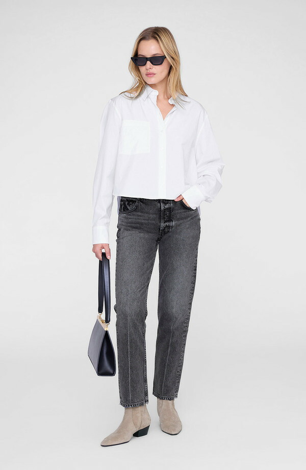 アニービン レディース トップス シャツ クロップド ANINE BING Essie Cropped Shirt White ホワイト